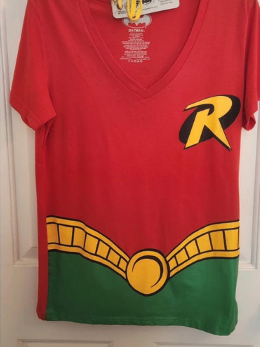Robin Adult Costume T‑Shirt - Red and Green
